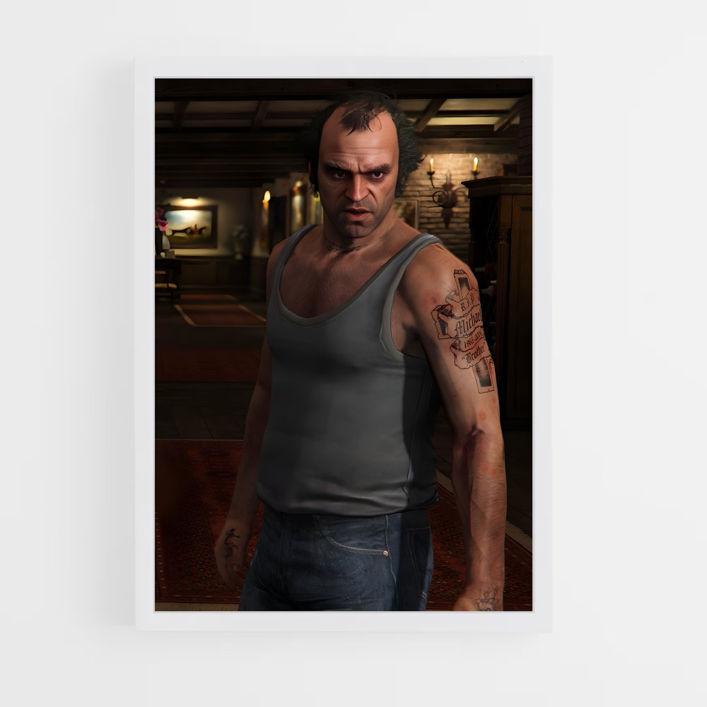 Poster Trevor en Tatouages – affiche GTA V (vue 3)